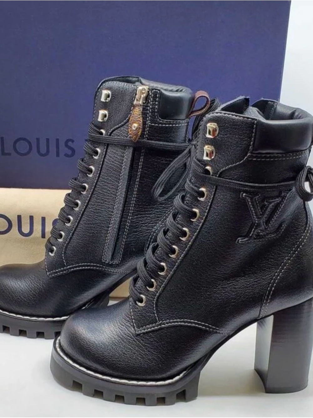 Louis Vuitton Star Trail Ankle Boot Black Leather